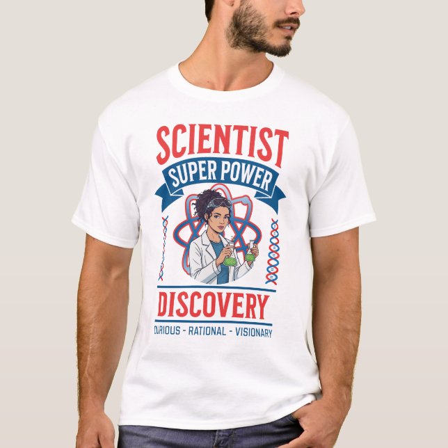 Unique Scientist Artwork Stylish Design T-Shirt (Vorderseite)
