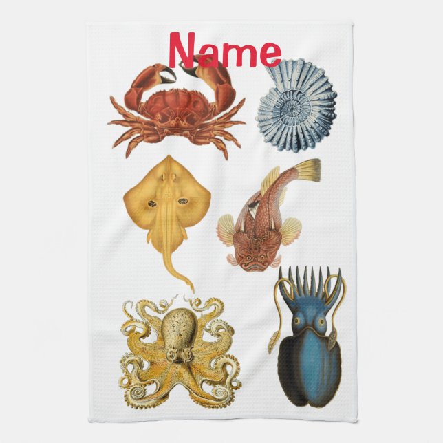 Unique Sea Beings Assortiment Thunder_Cove Geschirrtuch (Vertikal)