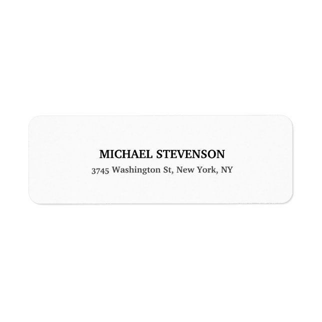 Unique Special Classic Return Address Label (Vorne)