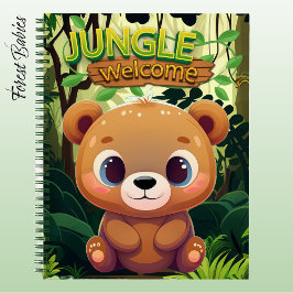 Unique Teddy Bear Whimsical Fun Cartoon Graphic 🐻 Notizbuch