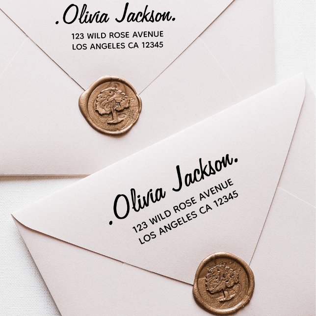 Unique Typografy Script Company Rücksendeadresse Permastempel (Von Creator hochgeladen)