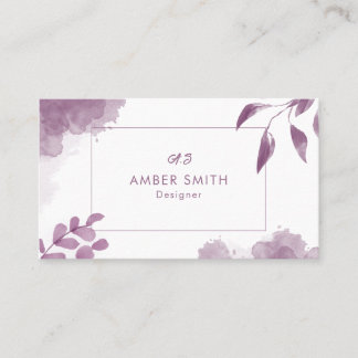 Unique Watercolor Modern Business Card | Artistic  Visitenkarte