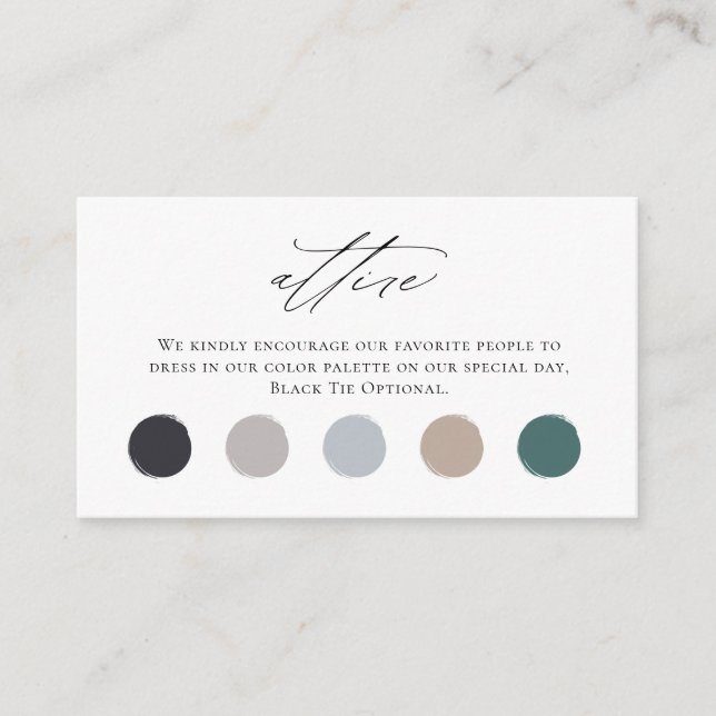 Unique Wedding Guest Dress Code Begleitkarte (Vorderseite)