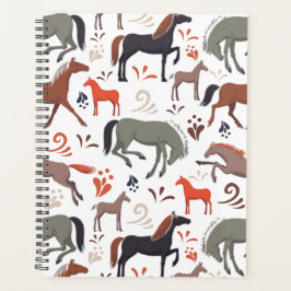 Unique Wild Horses Planner Journal Planer