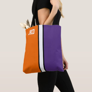 Unis Orange und Lila Monogramm