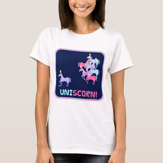 Uniscorn Funny Unicorn Bullying Design T-Shirt (Vorderseite)