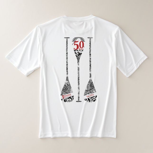 Unisex 50-jähriges Paddling-Shirt T-Shirt (AblageHinten)