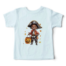 Unisex-Baby Halloween-Shirt, niedliches Piratenfle