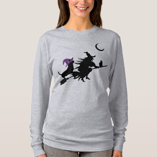 Unisex Basset Halloween Silhouette Shirt (Vorderseite)