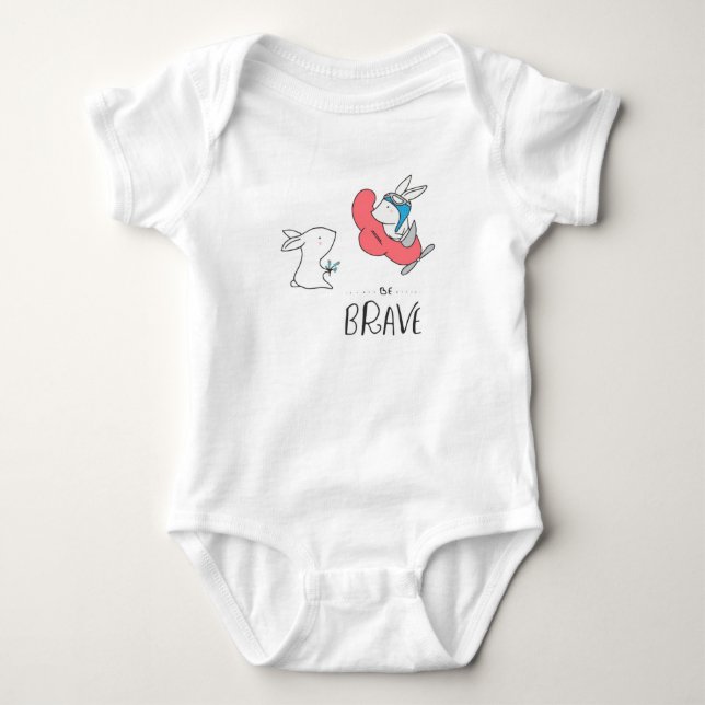 Unisex "Be Brave" Baby Bodysuit: 0-24 m Strampler (Vorderseite)