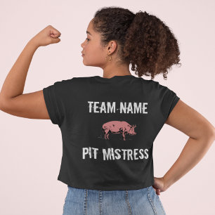 Unisex-Custom-BBQ-Team-Pit-Mistress-T-Shirt T-Shirt