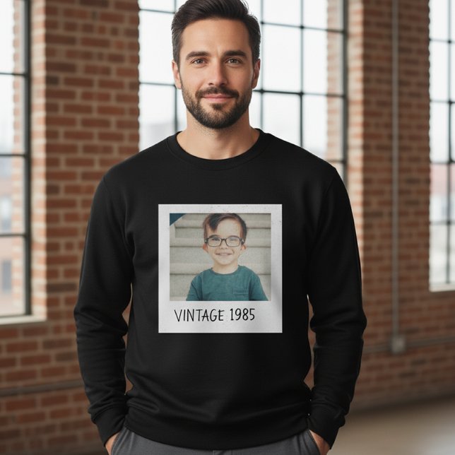 Unisex Custom Vintage Photo And Year Sweatshirt (Von Creator hochgeladen)