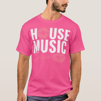 Unisex Erwachsene Schwarze Kleine U-Neck T-Shirt