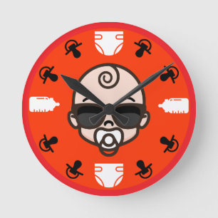 Unisex Gender-neutrales neues Kinderlied Runde Wanduhr
