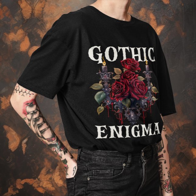 Unisex Halloween "Gothic Enigma" Gotische Rose T-Shirt (Von Creator hochgeladen)