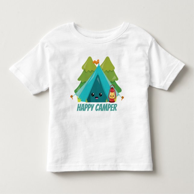 Unisex Happy Camping T - Shirt (Vorderseite)
