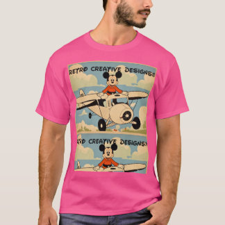 Unisex Heavy Blend™ Funny Flying Mouse Vintage Pos T-Shirt