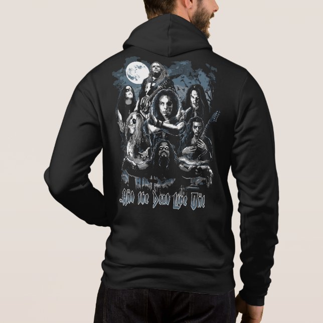 Unisex Hoodie (Schwarz): Tribute to Fallen Metal L (Rückseite)