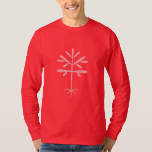 Unisex Langärmeliger T - Shirt Rot mit weißem Sapl