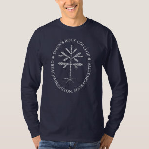 Unisex Langärmeln T - Shirt Navy & White Sapling