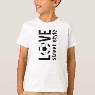 Unisex-Liebe-Fußball-Strassenstyle-Kinder-T-Shirt T-Shirt