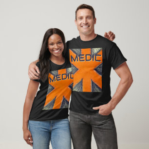 Unisex Medic Orange & Grafit Star des Lebens T-Shirt