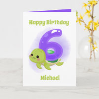 unisex Meeresschildkröte 6. Geburtstag Namensgefüh