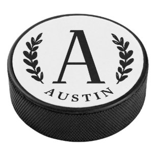 Unisex Monogram Hockey Puck