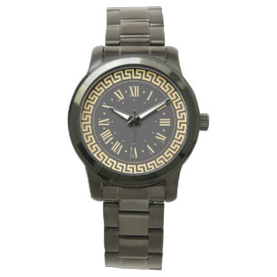  Unisex Monogram Luxus-Schwarze Armbänder im styli Armbanduhr