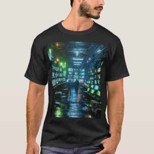Unisex Neon Green Hackers Lair T - Shirt Cyberpunk