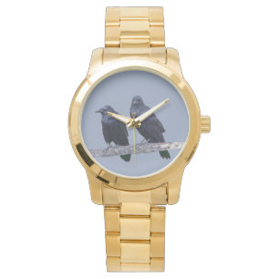 Unisex Oversified Gold Bracelet Watch mit Ravens Armbanduhr