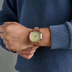 Unisex Oversized Roségold Vintage  Armbanduhr