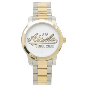 Unisex Oversized Two-Tone Watch Abuela Armbanduhr