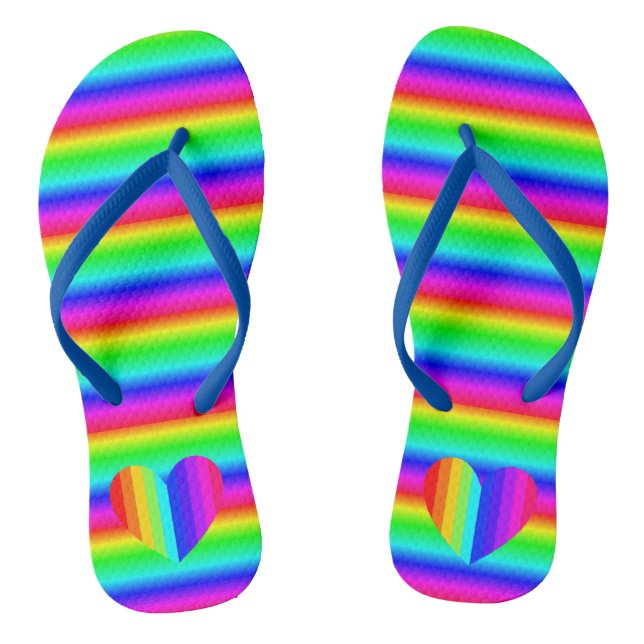 Unisex Rainbow Sandals Flip Flops (Fußbett)
