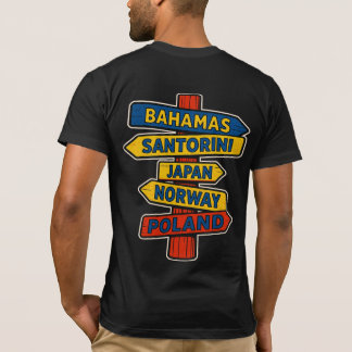 Unisex-Reise-Wegweiser-T-Shirt T-Shirt