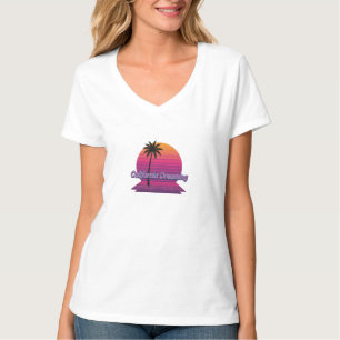 Unisex Retro 80er Palm Tree T - Shirt - California