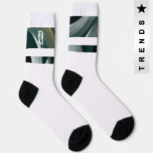 Unisex Socks Trend Abstrakt Art Schwarz-weiß grün