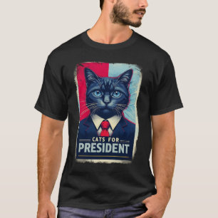 Unisex Softstyle Cats präsidiert Pawsidential Camp T-Shirt