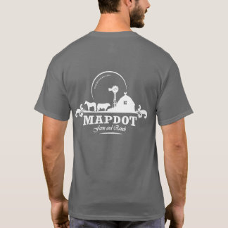 Unisex T - Shirt (Logo-Rückseite) Mapdot Farm & Ra