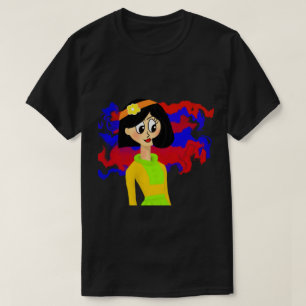 Unisex T - Shirt mit farbenfroher Retro Giro del M