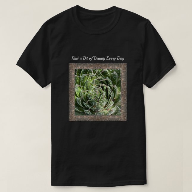 Unisex T - Shirt mit Lace Aloe Pflanze (Design vorne)