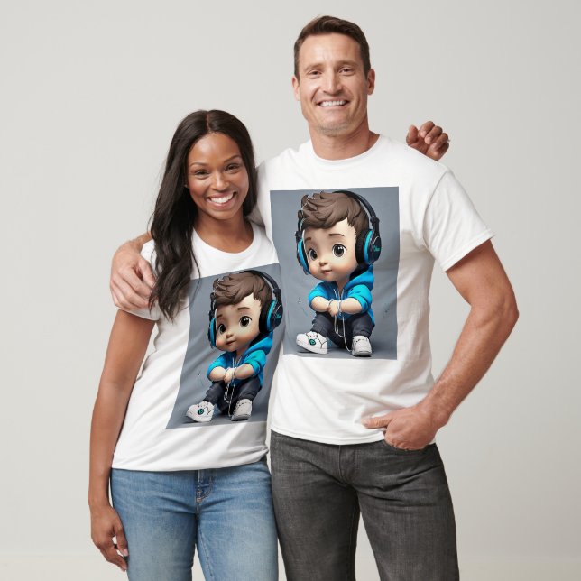 Unisex T - Shirt mit niedlichem Cartoon-Baby (Unisex)