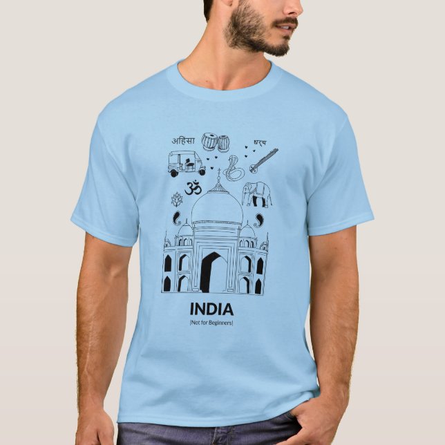 Unisex Travel T Shirt - Indien - Nicht für Anfänge (Vorderseite)