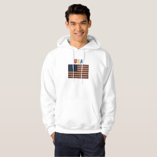 Unisex USA Amerikanische Flagge Retro Hoodie