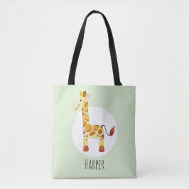 Unisex Watercolor Baby Giraffe Safari mit Namen