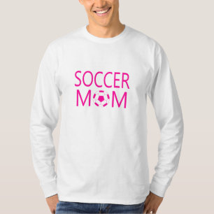 Unisexfußball-Mama LS-T-Shirt-Rosa T-Shirt