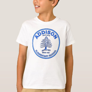 Unisexjugend-T-Shirt, blaues Logo T-Shirt