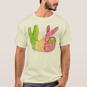 UnisexRasta Sloth-Shirt auf Bio T durch Megaflora T-Shirt