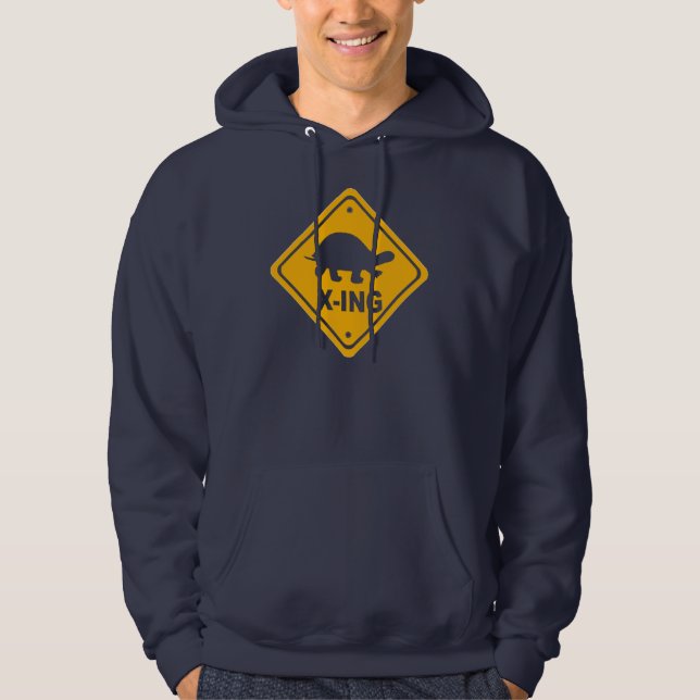 Unisexschildkröte-ÜberfahrtHoodie Hoodie (Vorderseite)