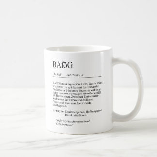 Unispruch "BAföG" Geschenk, Studenten Kaffeetasse